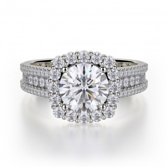 MICHAEL M Platinum Engagement Ring R685-1-PT